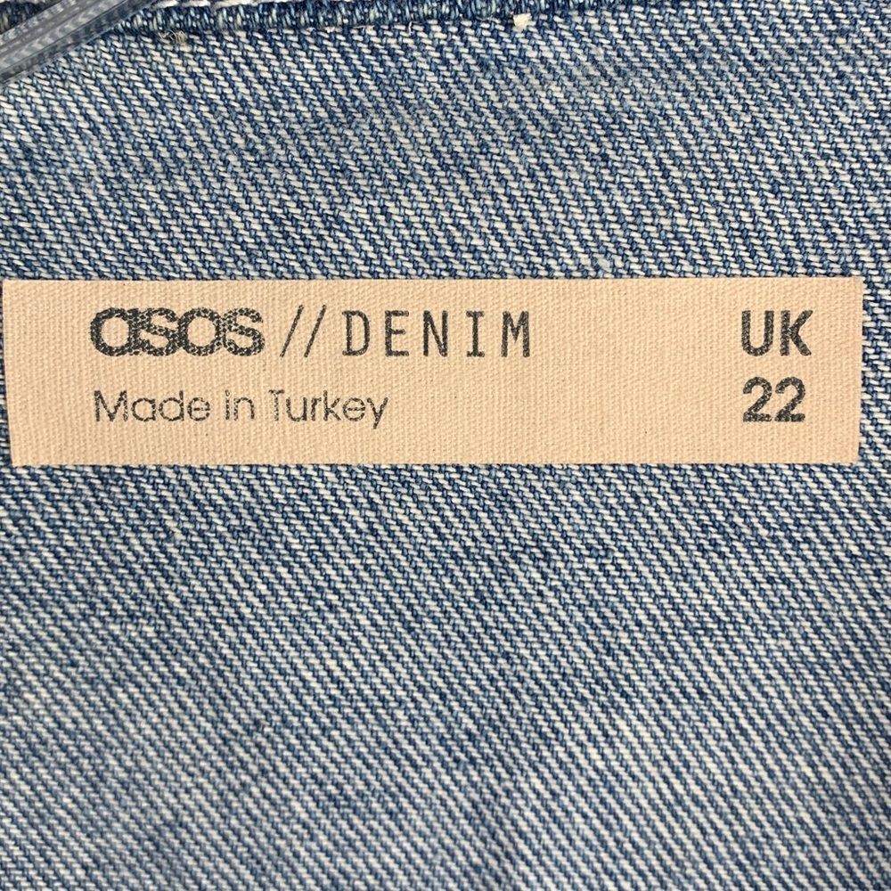 ASOS Design Curve Denim Structured Shirt Dress In Blue NEW! - Picture 8 of 9